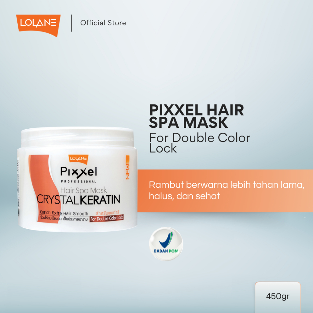 Lolane Hair Spa Mask Crystal Keratin for Double Color Lock | Pixxel SPA Keratin untuk Rambut Diwarna