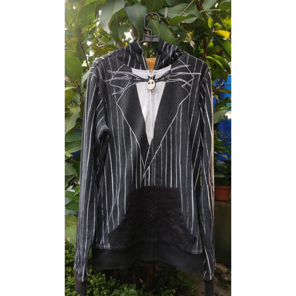 Jaket reveraible Nightmare Before Christmas Jack Sally Reversible Hoodie Halloween Costume Size S