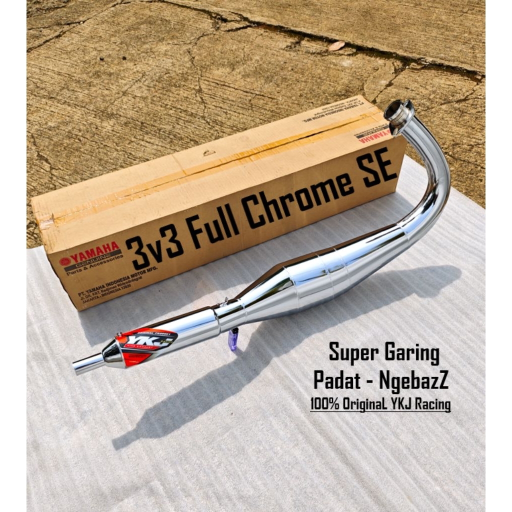 Knalpot Kolong RX King YKJ 3v3 Full Chrome SE [Special Edition] Super Garing Padet NgebazZ Original 