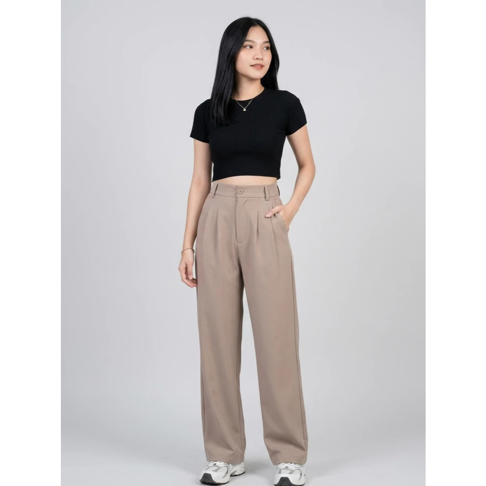 Celana Kulot Wanita Highwaist Cozie Pants Cullote Panjang Casual Semi Forma