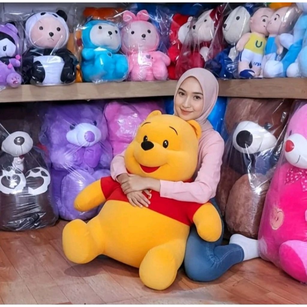 Boneka Winnie The Pooh Jumbo Original Hadiah Tersayang Dolls Toys