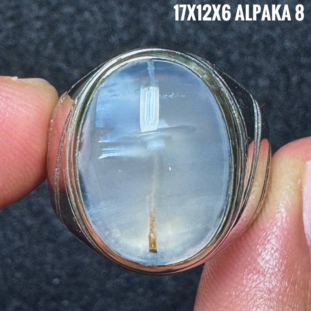 Cincin Batu Akik Natural Baturaja Ice (Asli Alam)