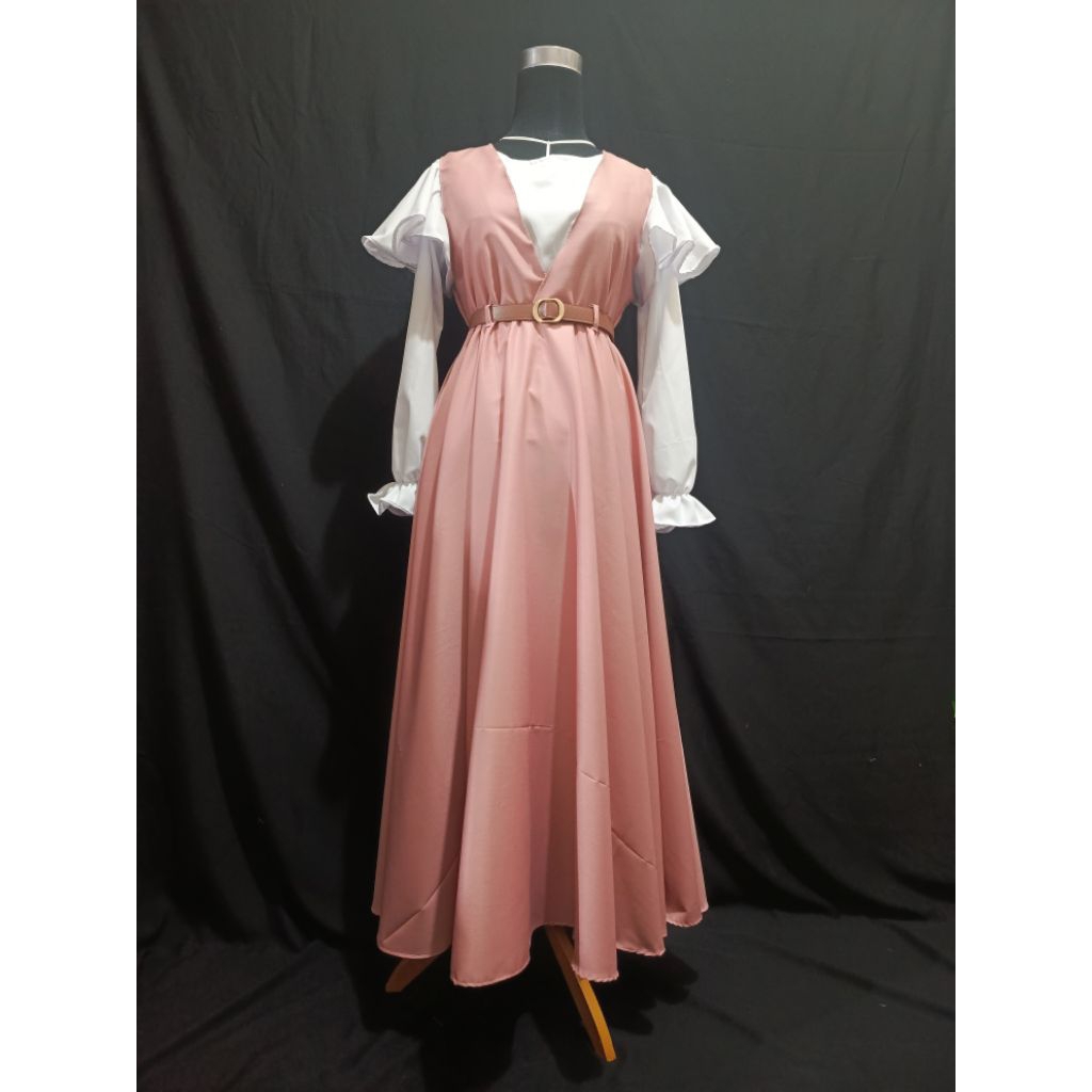 [PO] Costume Waguri Kouruko Pink Putih | Cosplay Anime Cute Elegant Set Lengkap