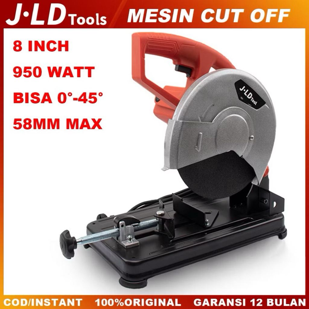 JLD 8" Mesin Potong Besi Cut Off Machine Chop Saw 950W Gergaji Mitra J208 Mesin Potong Tulang Sapi G