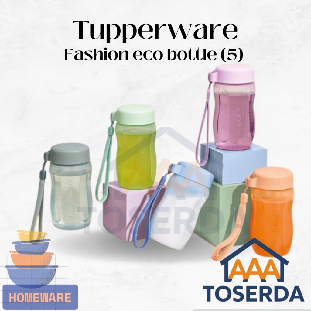 AAA Toserda | Tupperware Eco Bottle 310ml Set 5pcs Botol Minum Anak Dewasa BPA Free Tumbler Mini den