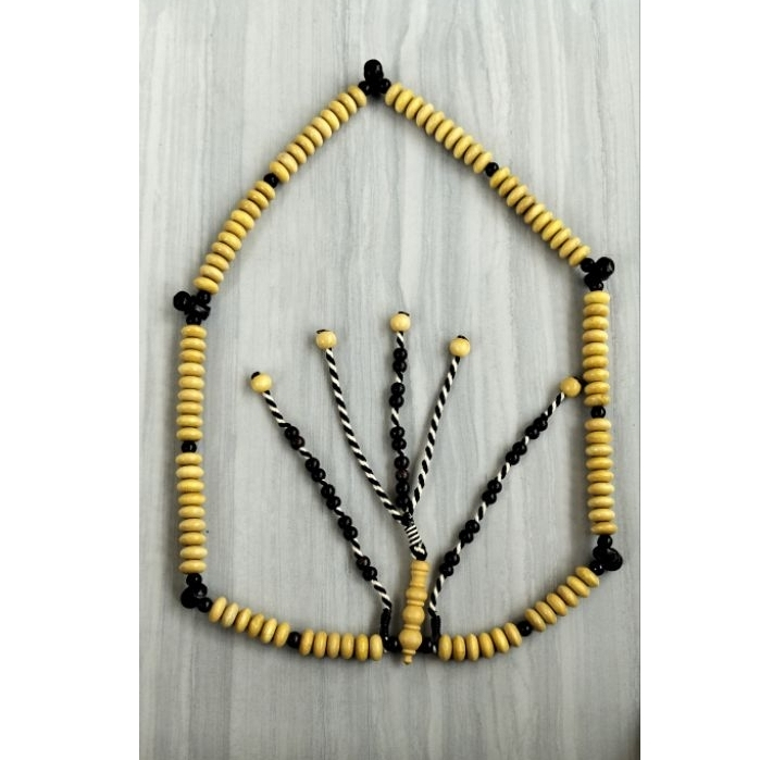 tasbih tijani kemuning gading tasbih 100 butir tasbih cantik sekat dan rumbai kayu galih asem tasbih