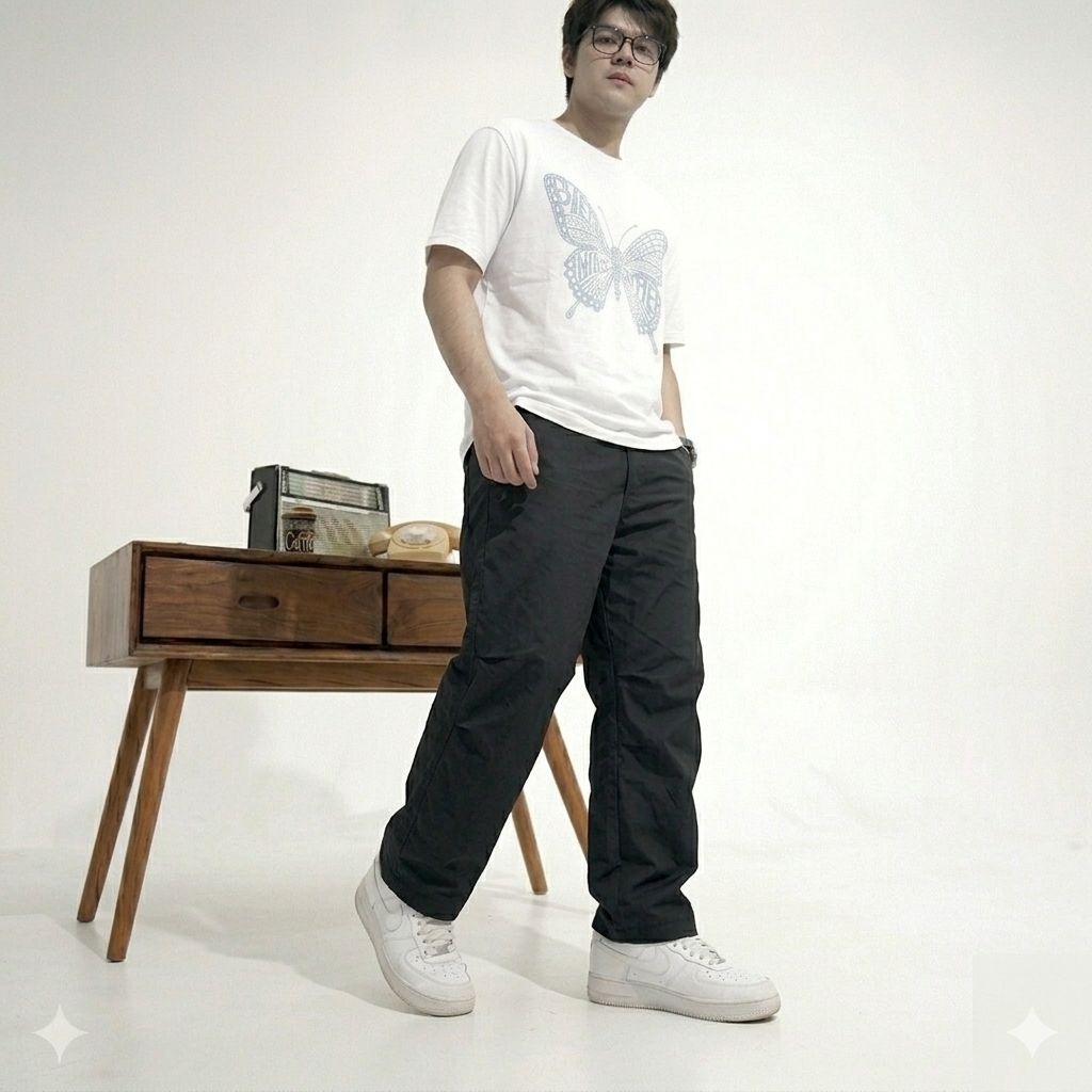 Celana Parasut Pria Oversize Loose | Celana Casual Streetwear Pria Simple Stylish