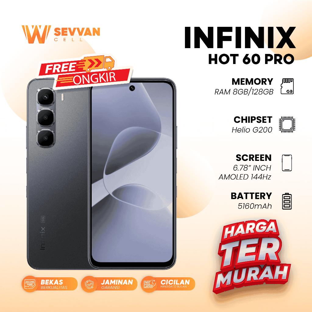 Handphone Infinix Hot 60 Pro Ram 8 128GB