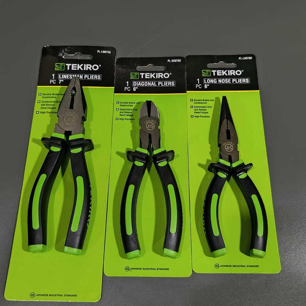 Tang Tekiro Set 3 pcs Tang Potong Tekiro Tang Kombinasi Tekiro Tang Lancip Tekiro Original