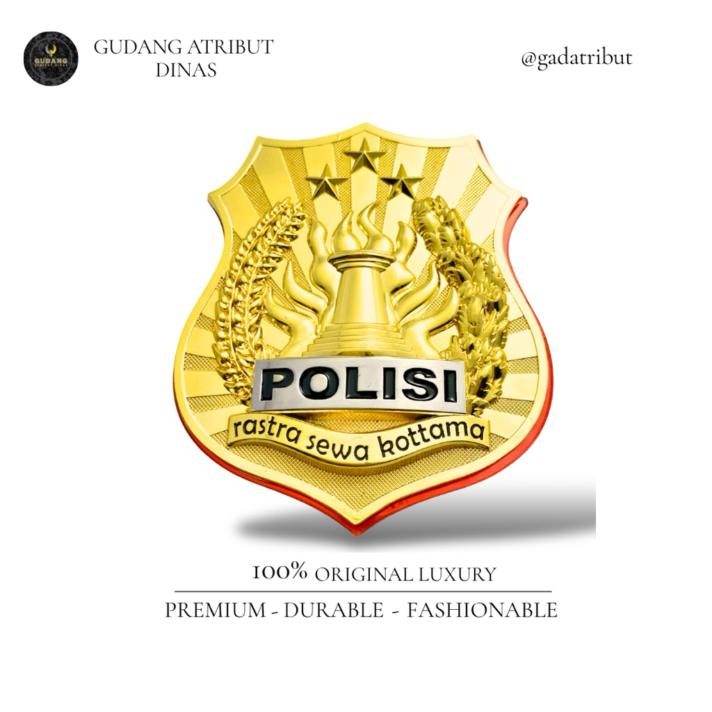 100% LUXURY Brevet Kewenangan Polri / Atribut Polri / Atribut Luxury / Atribut Dinas / GUDANG ATRIBU
