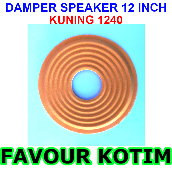 DEMPER DAMPER SPEAKER 12 INCH 1240 MEMBRAN 12INCH LUBANG 45MM KUNING FVKOTIM
