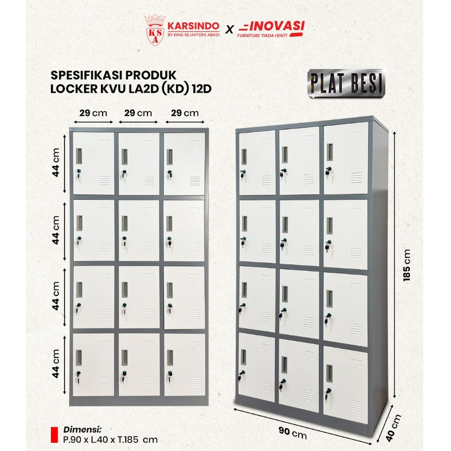 Karsindo Folded Locker Cabinet I Lemari Sekolah I Lemari Arsip Lipat Besi