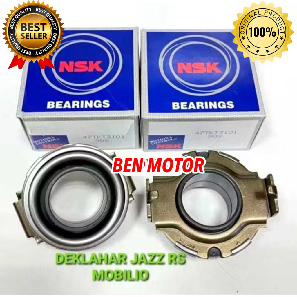 Dek Drag Lahar Bearing Kopling JAZZ RS MOBILIO 47TKT3101 NSK ASLI - BEN MOTOR