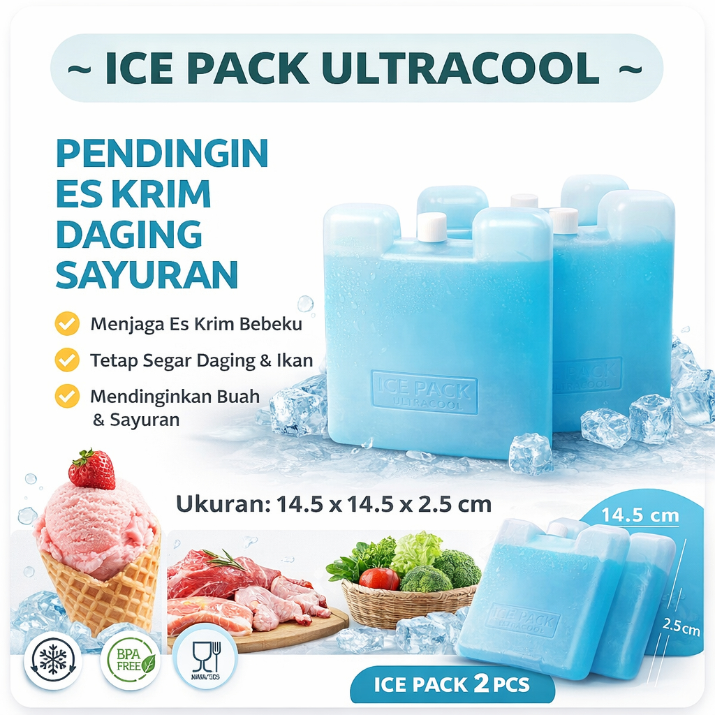 Ice Pack Pendingin Portable Minuman Espek Pendingin Es 15x15 Cm Ice Pack Pendingin Es Ice Pack Yg Ke