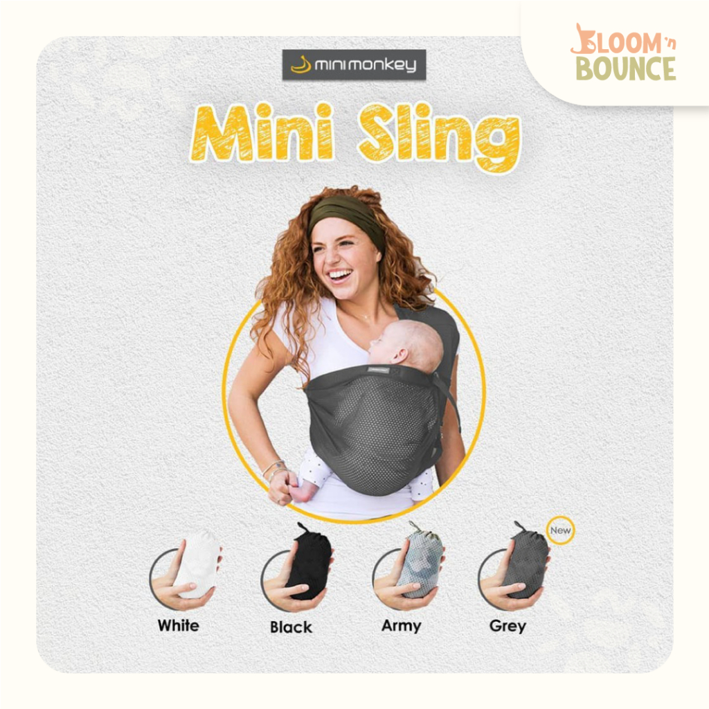 MINI MONKEY Mini Sling | Gendongan Bayi Anak MiniMonkey MiniSling Kecil Ringan Aman