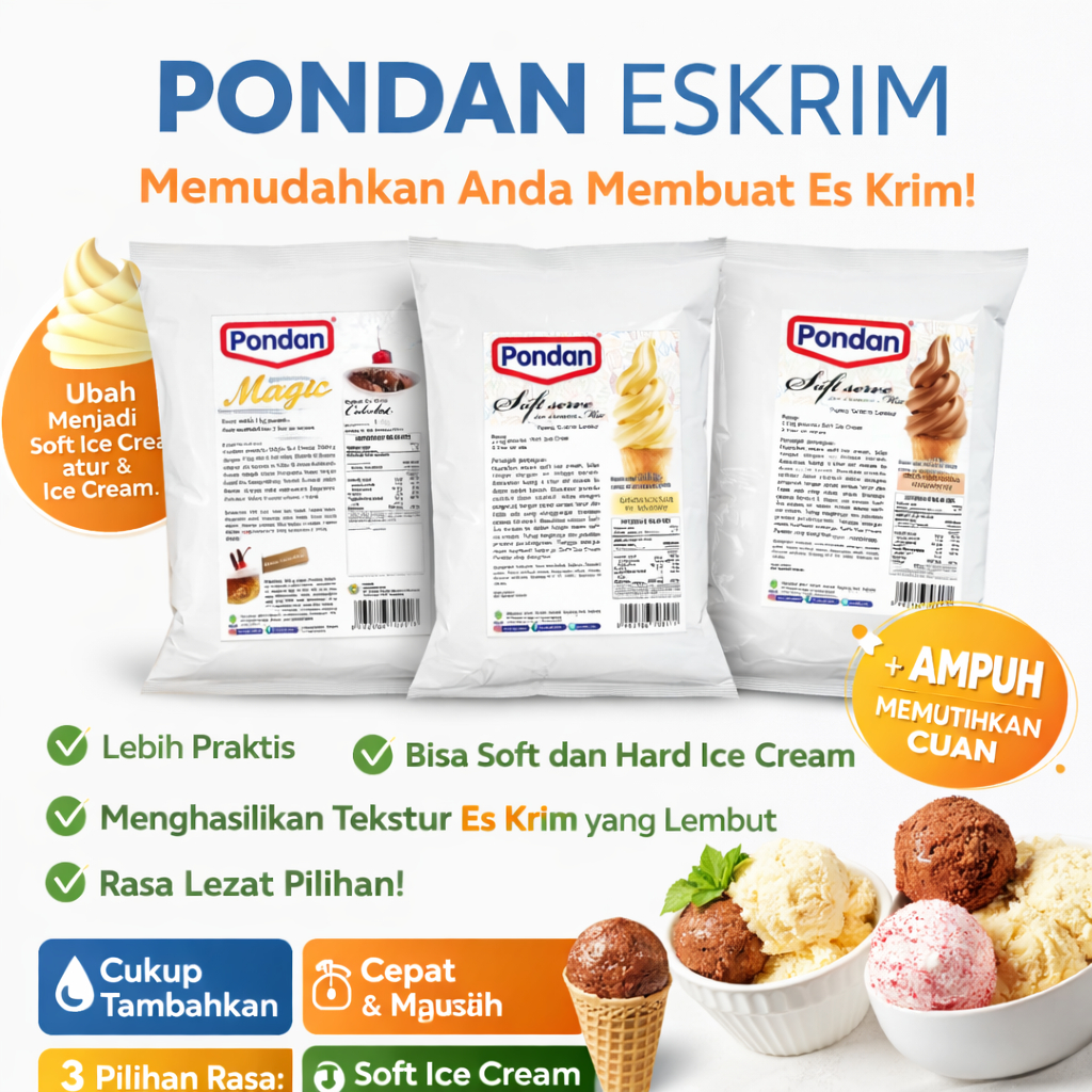 BUBUK ES KRIM TERENAK / BUBUK ES KRIM SIAP PAKAI / POWDER HARD ES KRIM