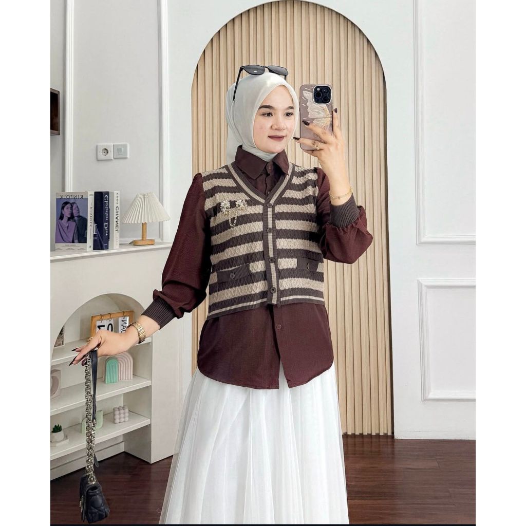 ATASAN KERJA WANITA KAOS COMBED/KEMEJA/BLOUSE MAHOGANY HOODIE ALO CARDY DENADA KALEA MIU MIU SHIRT B
