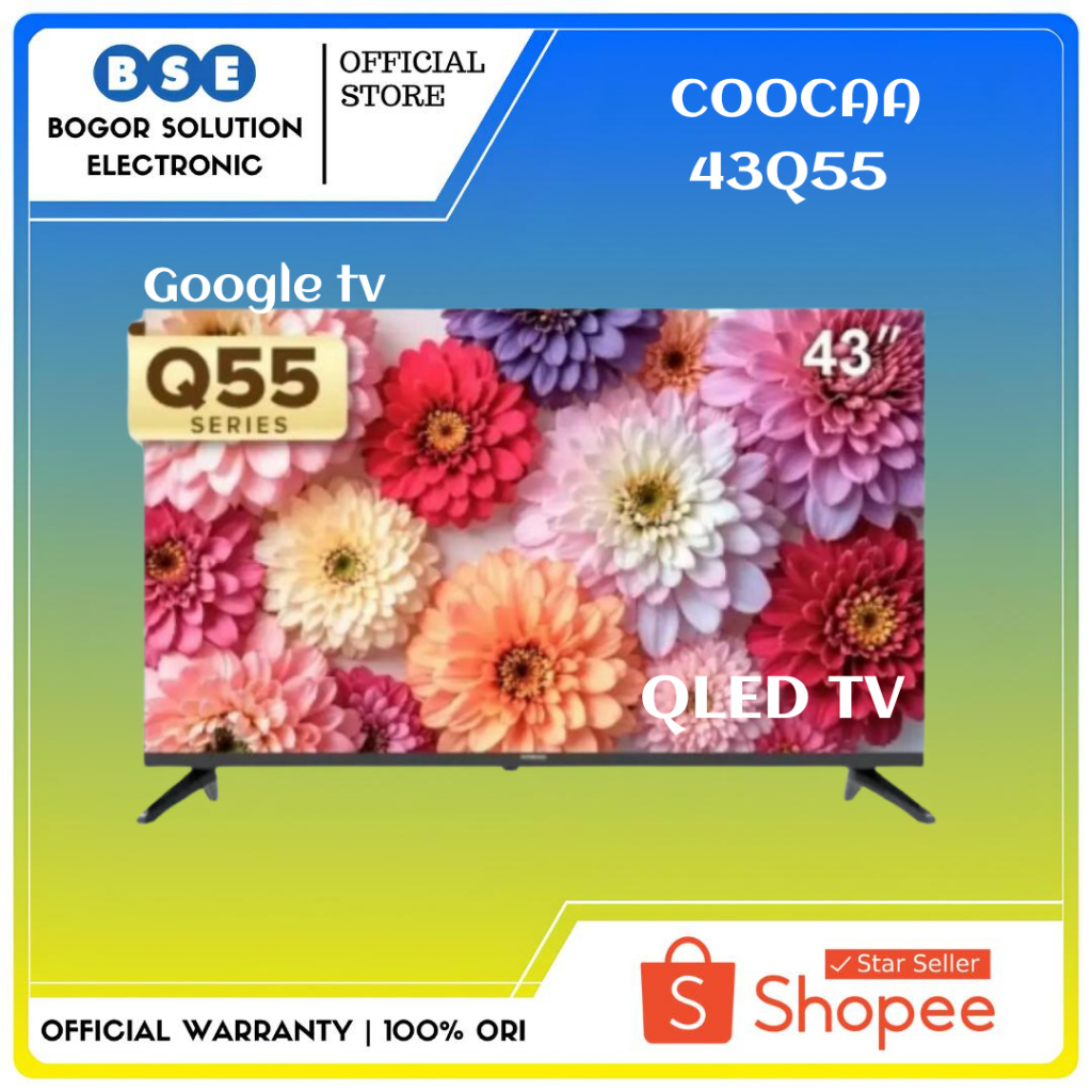 QLED TV Coocaa 43 Inch 43Q55 Dolby Audio Google TV Coocaa 43 Inch 2K QLED 43 Q55