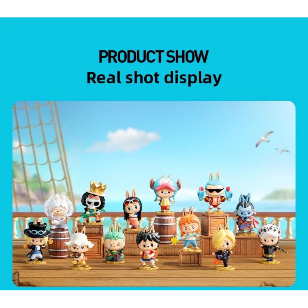 Action Figure POP Mart One Piece Labubu Kru SHP Mugiwara