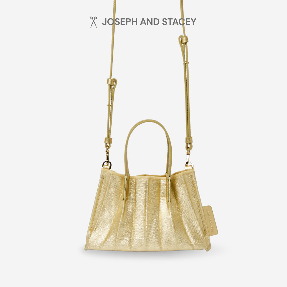 Joseph And Stacey - Lucky Pleats Canvas Coated Baby Bag - Gold