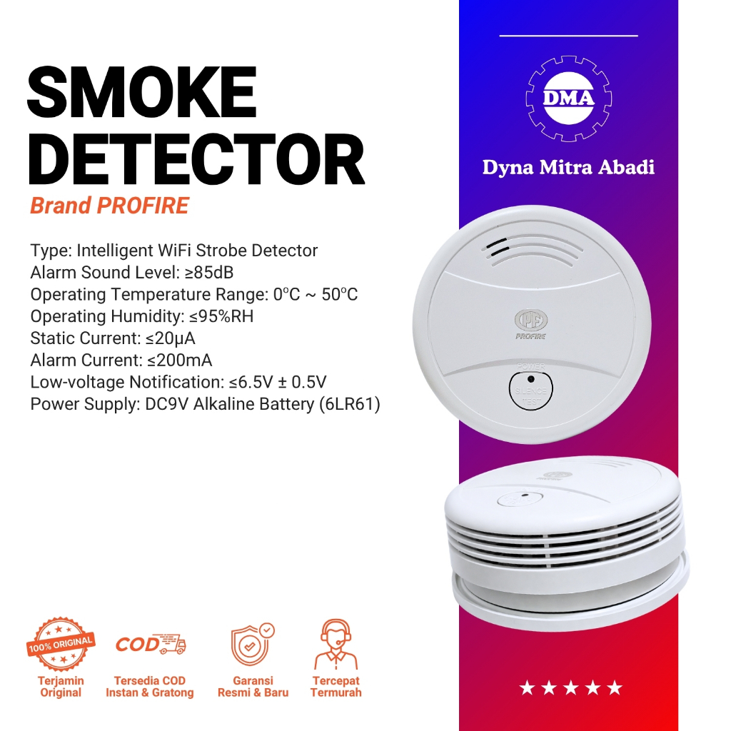 PROFIRE INDEPENDENT SMART WIFI SMOKE DETECTOR