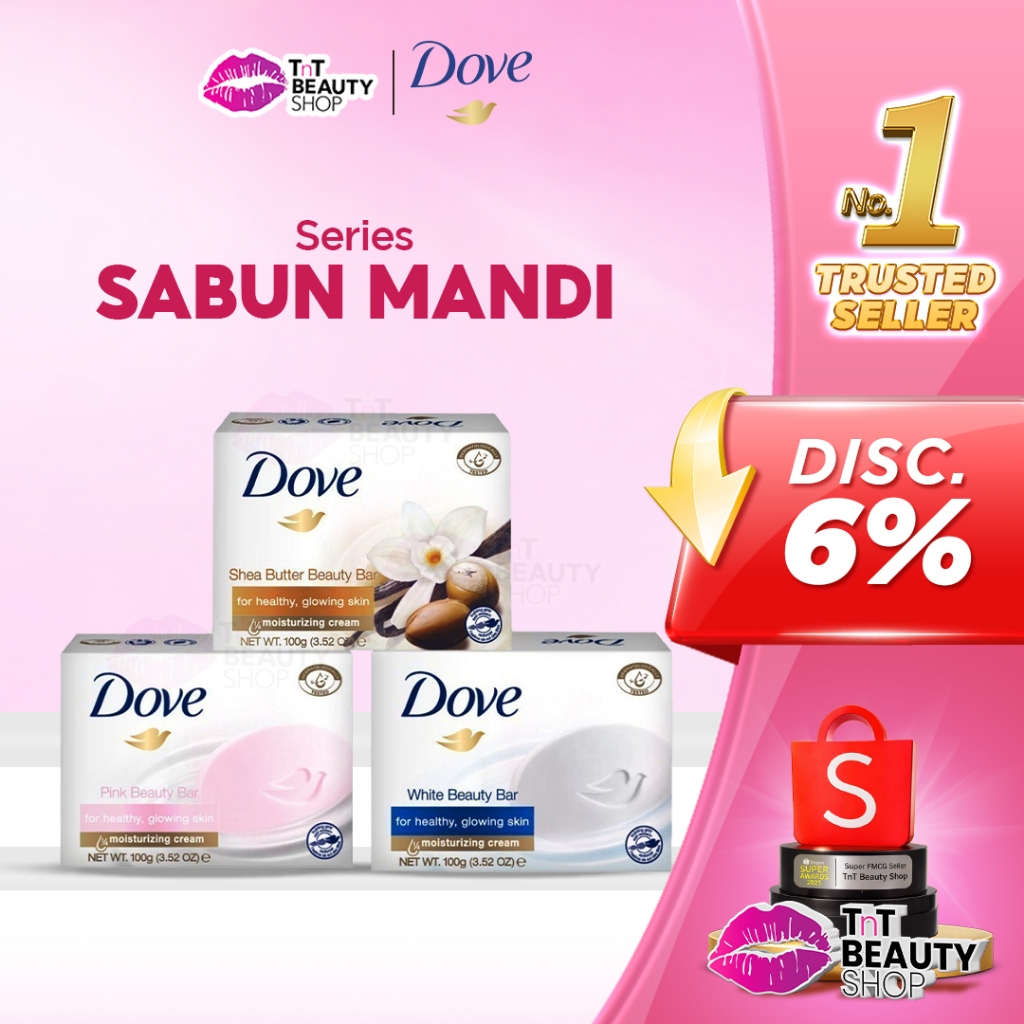 Dove Soap Bar Pink - Shea Butter - Beauty Cream - 90 gr - Sabun Mandi | Tnt beauty shop