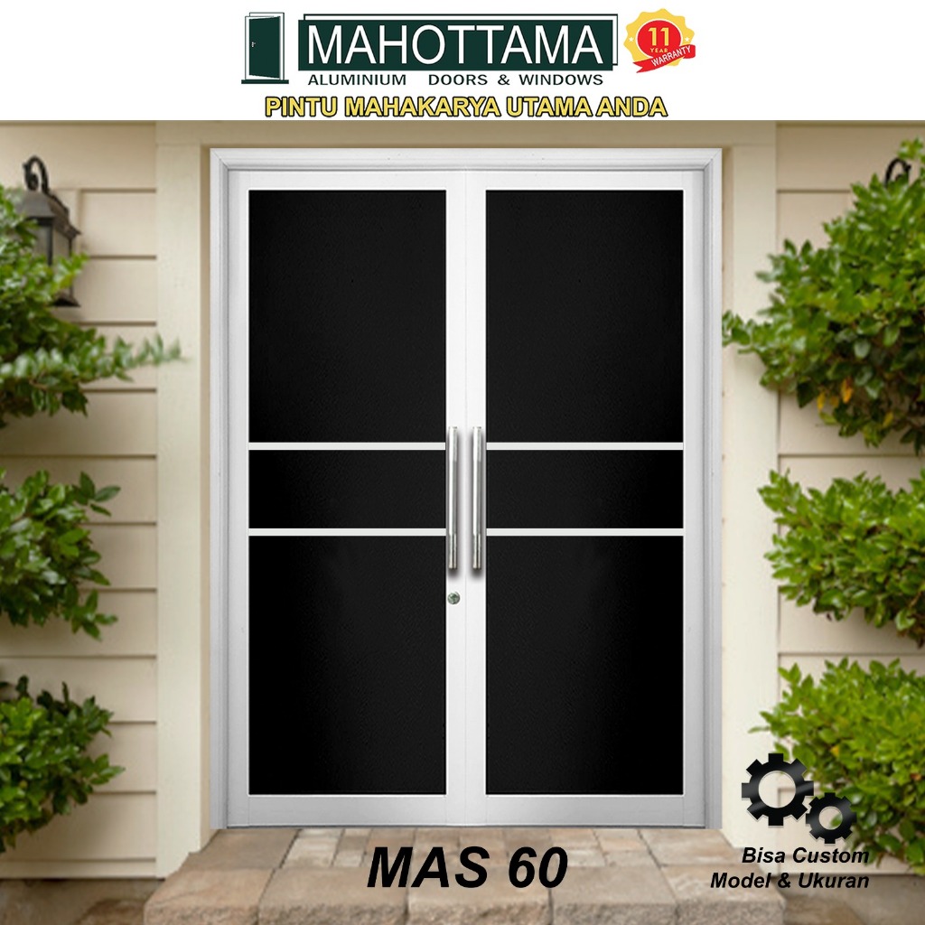 MAHOTTAMA MAS60 - Pintu Aluminium Rumah Utama Minimalis 174 x 215
