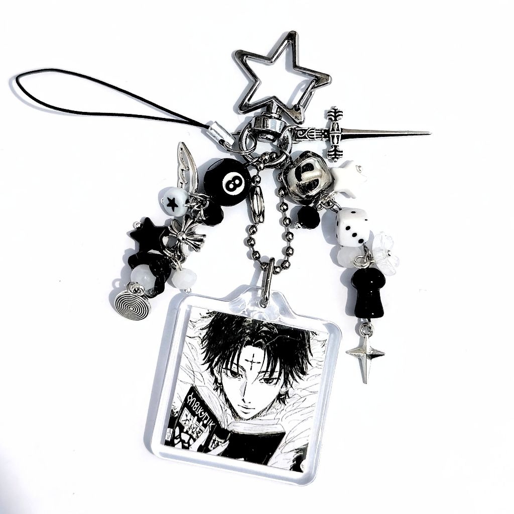 chrollo hunter x hunter anime bagcharm keychain carabiner