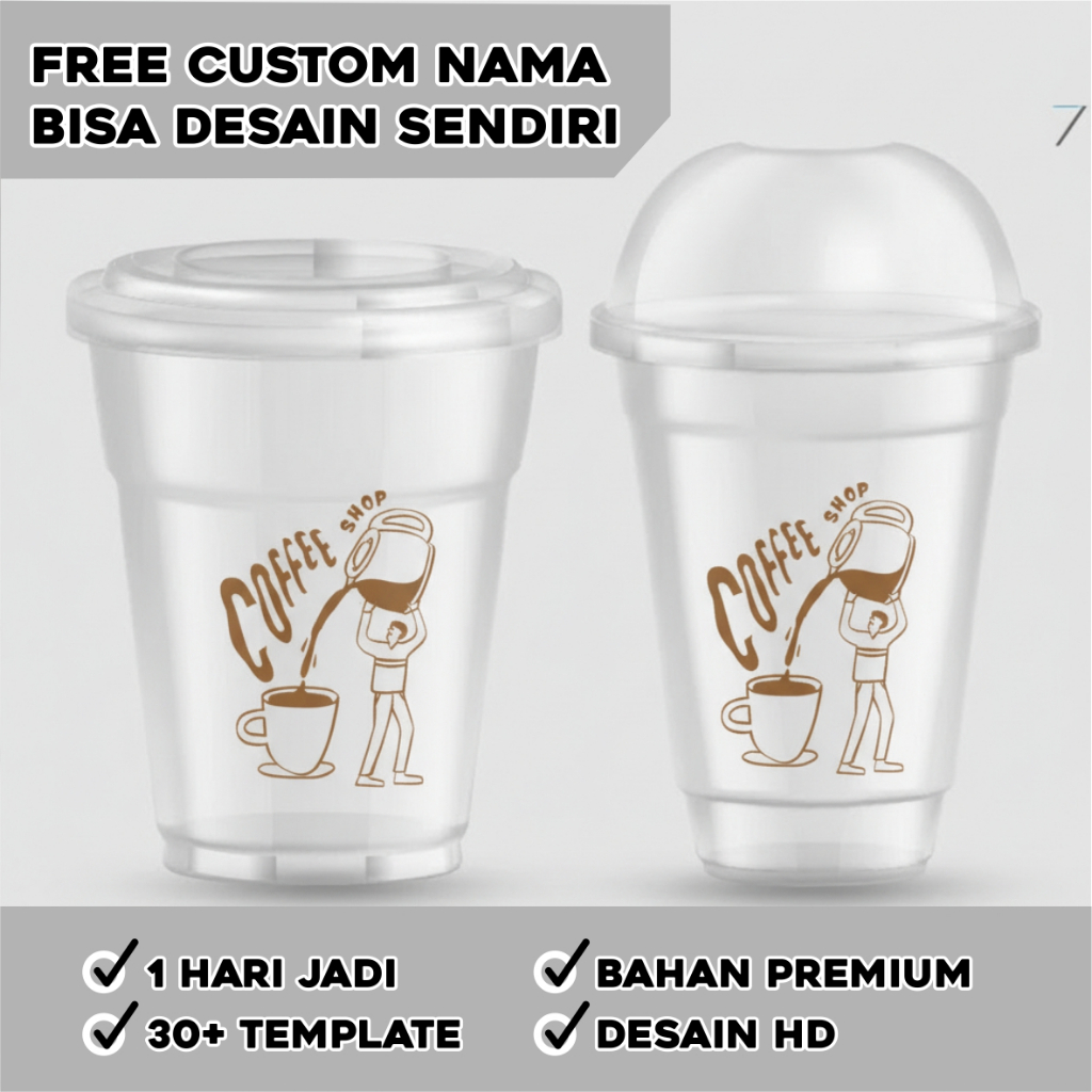 STIKER CUP MINUMAN TRANSPARAN | STIKER TRANSPARAN | STIKER CUP UNIVERSAL | STIKER TRANSPARAN CUP MIN