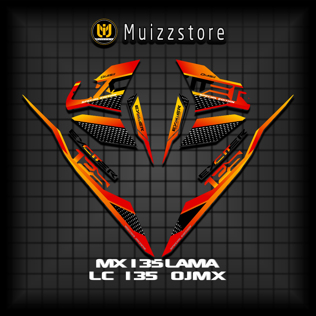 Sticker Transparan MXLama 135 Np / Decals LC135 / Stripping Jupiter MX / Variasi MX Viral / Muizz9
