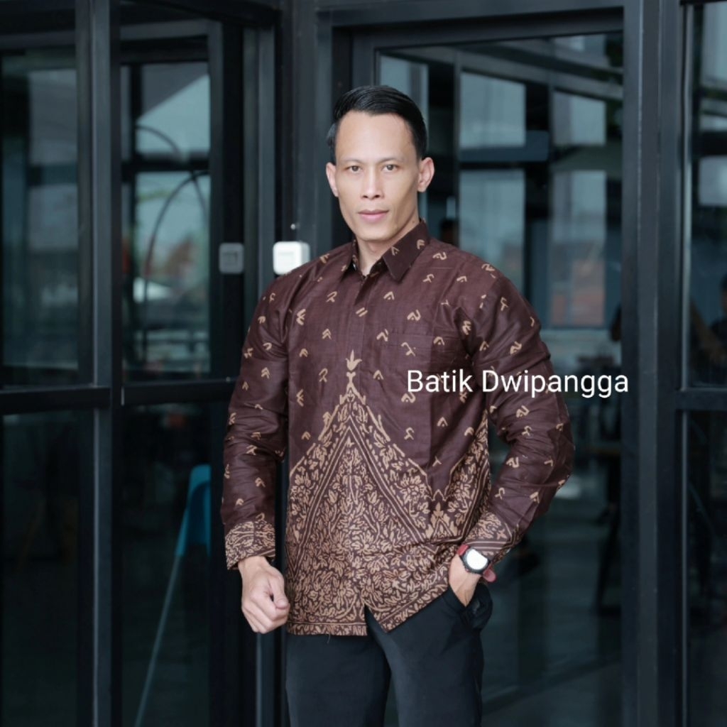 Lintang Mahogany Kemeja Batik Pria Katun Premium
