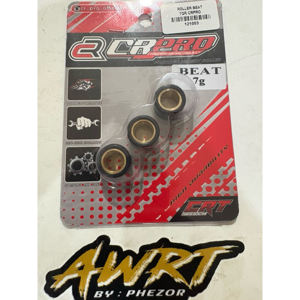 Roller Set Racing Beat Karbu Scoopy Karbu Spacy Karbu 5/6/7/8 Isi 3 Butir Racing CR PRO