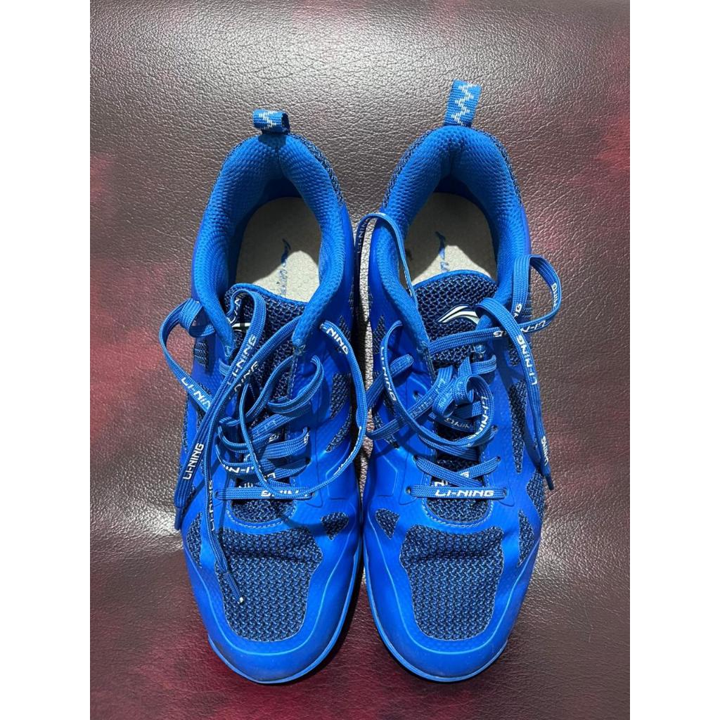 Second Nett Sepatu Badminton Lining Ultra Fly II / 2.0 AYTT049 Blue / White Size 46