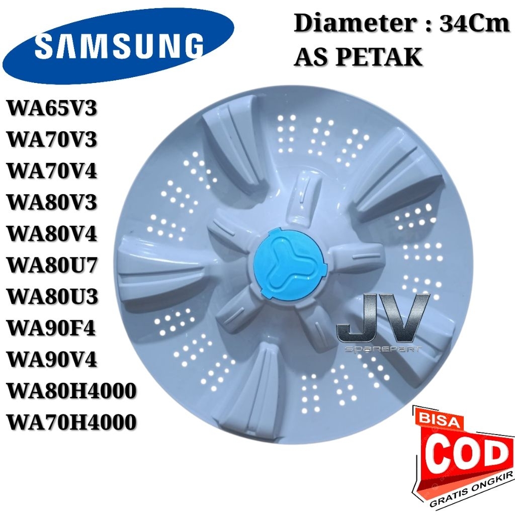 PULSATOR MESIN CUCI SAMSUNG DIAMETER 34CM AS PETAK WA70V3, WA70V4WA65V3, WA80V3, WA80V4, WA80U7, WA8