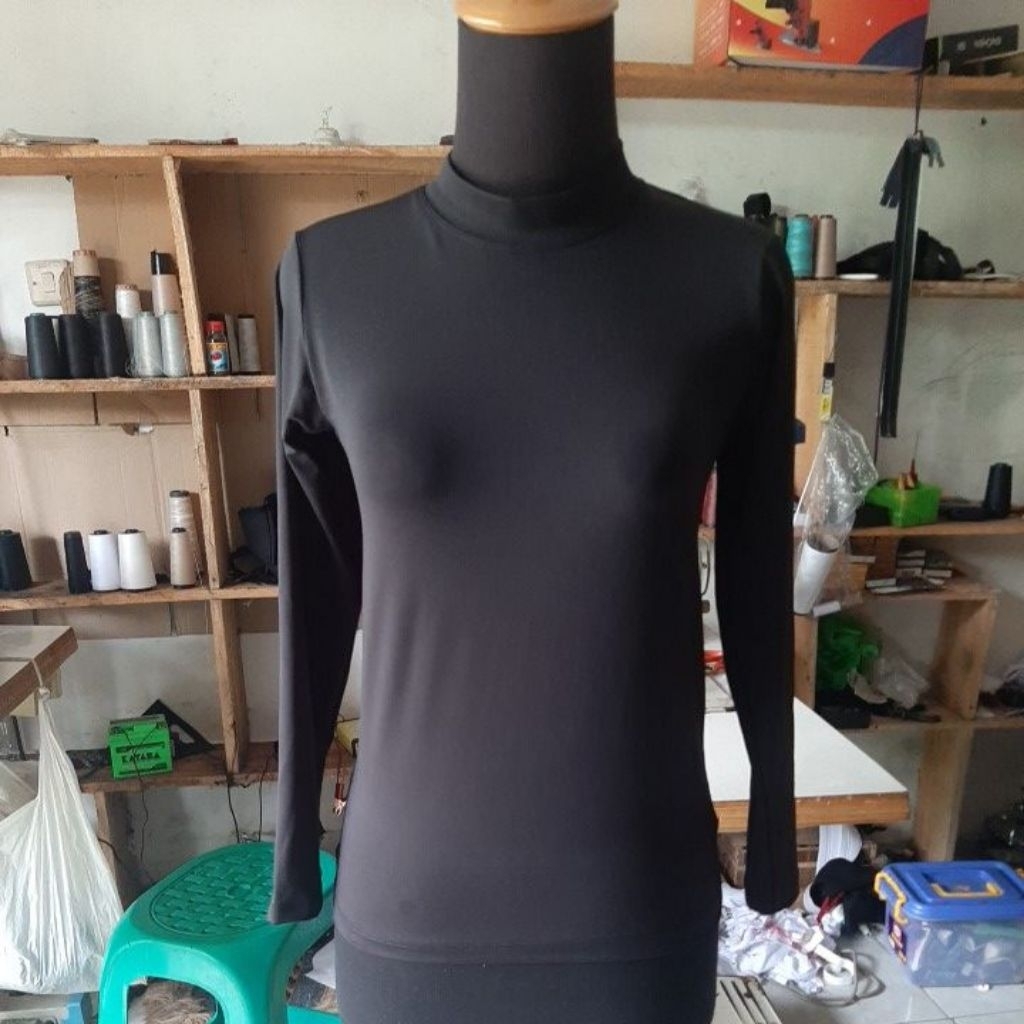 kaos manset daleman wanita inner kaos oblong manset lengan panjang rayon spandek premium kaos manset