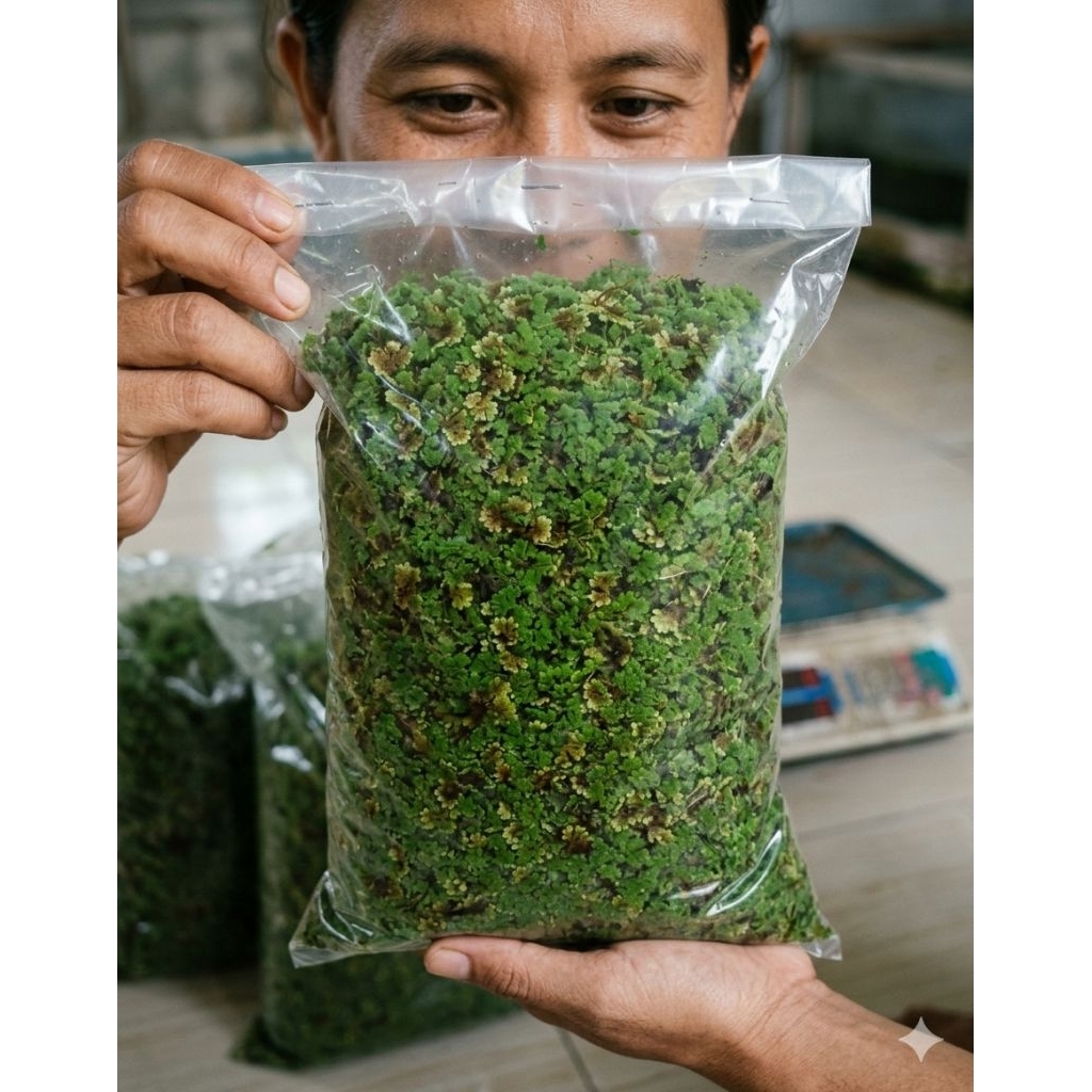 Azolla Segar 2 Kg | Bibit Azolla |Pakan Ayam BebekPuyuh Ikan Lele Nila Gurame Kambing Sapi | Pakan a