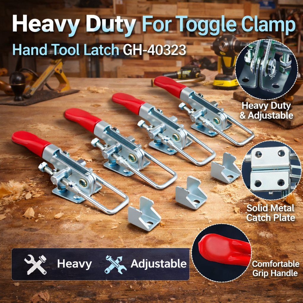 Alat Pertukangan Bengkel kayu Tool Klem Tuas Pengunci Toggle Togel Clamp Klem Besi Jepit