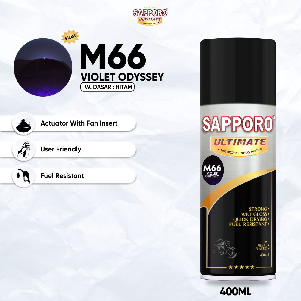 Sapporo Ultimate M66 Violet Odyssey / Sapporo Ultimate / Cat Semprot / Cat Aerosol Terbaik / Sapporo