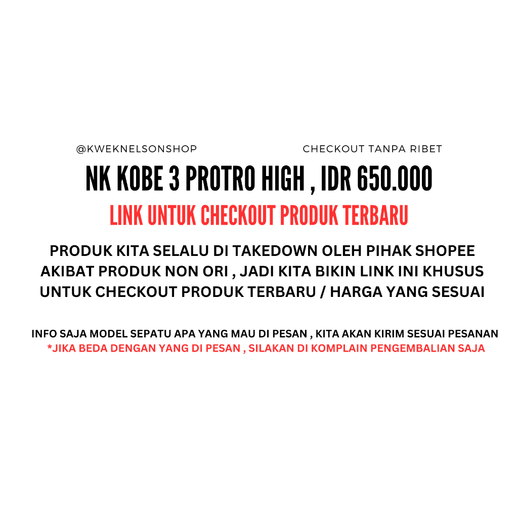 NK KOBE 3 HIGH SEPATU BASKET PREMIUM ORIGINAL KOLEKSI
