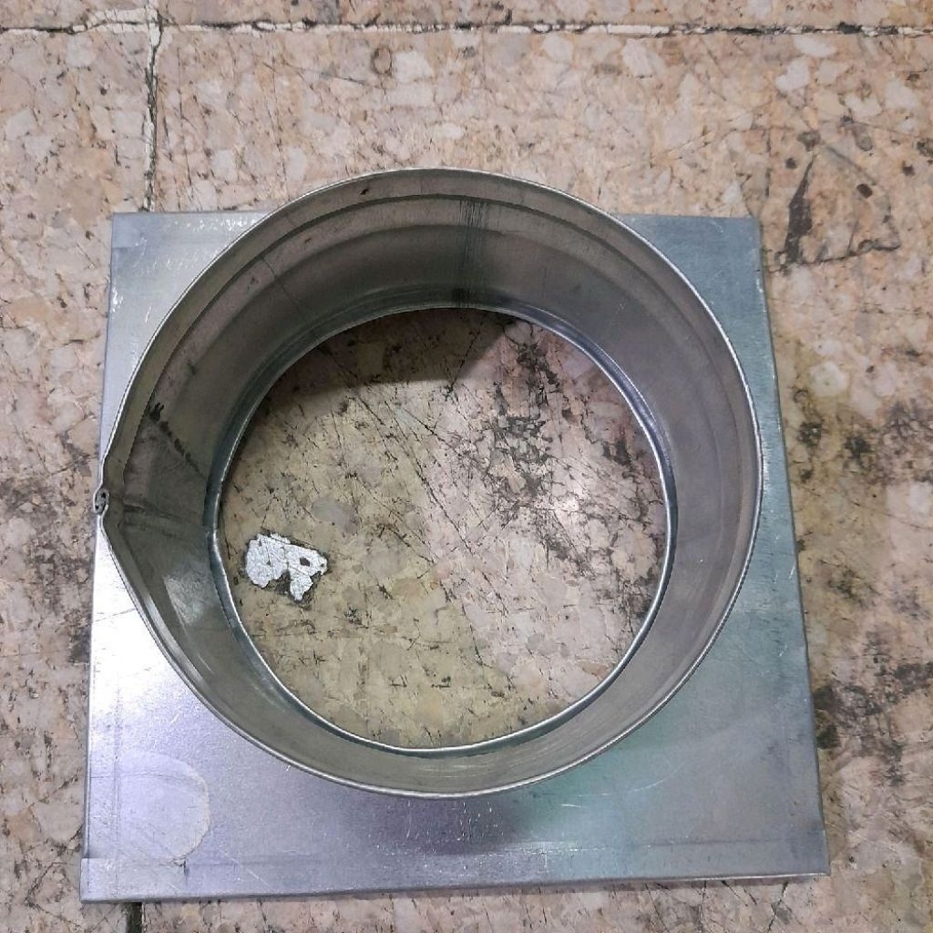 sok lempeng cerobong asap 4 inchi / konektor flexsible ducting cerobong ac sok lempeng