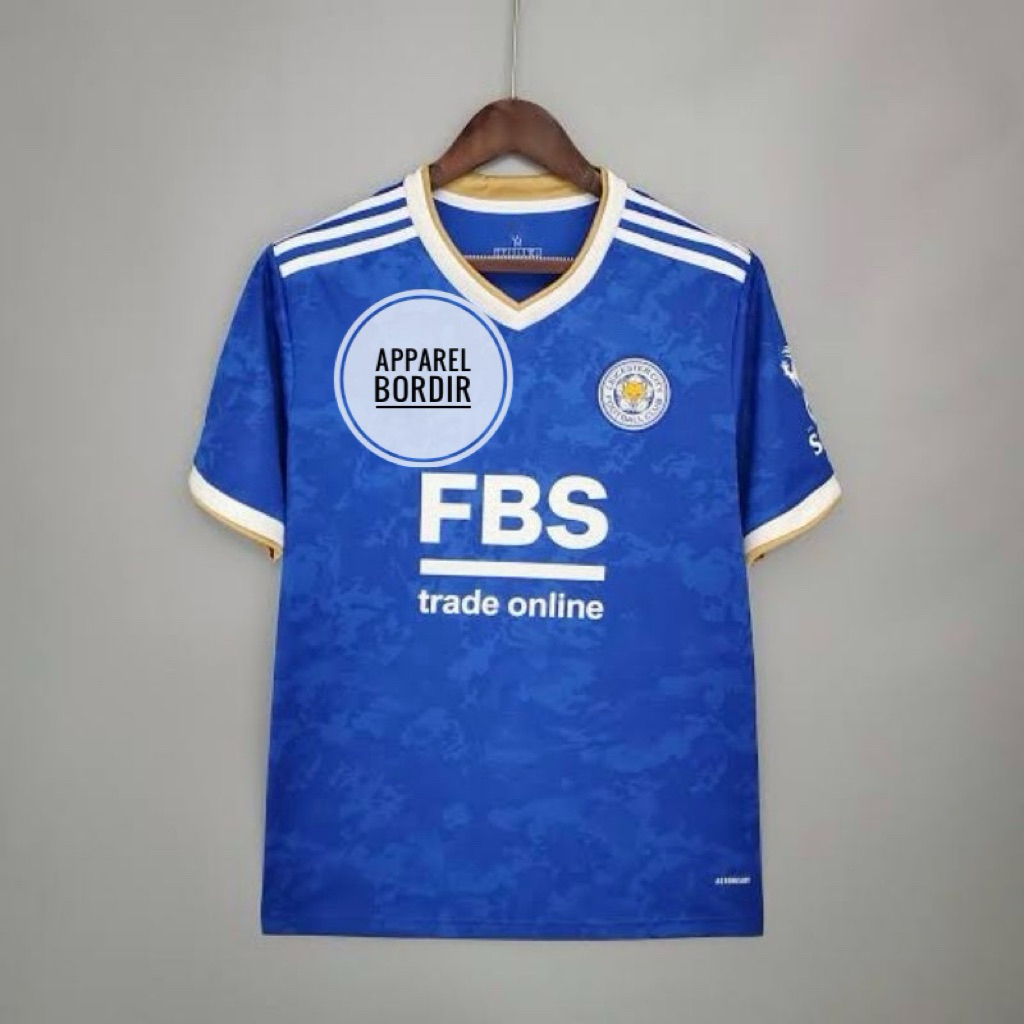LOGO BORDIR JERSEY BOLA JERSEY FUTSAL BAJU BOLA JERSEY LEICESTER HOME NEW
