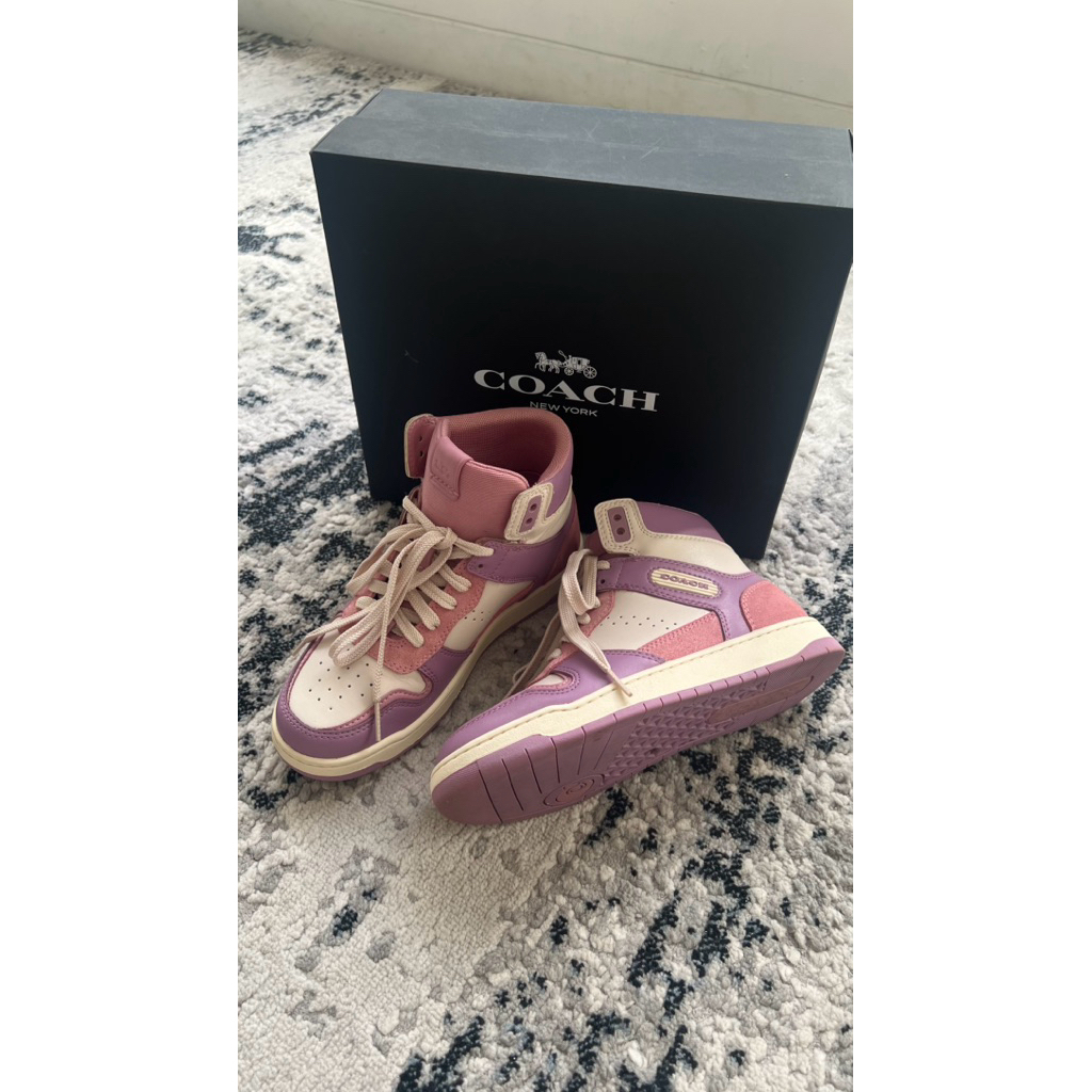 SEPATU WANITA COACH HIGH TOP  ORI