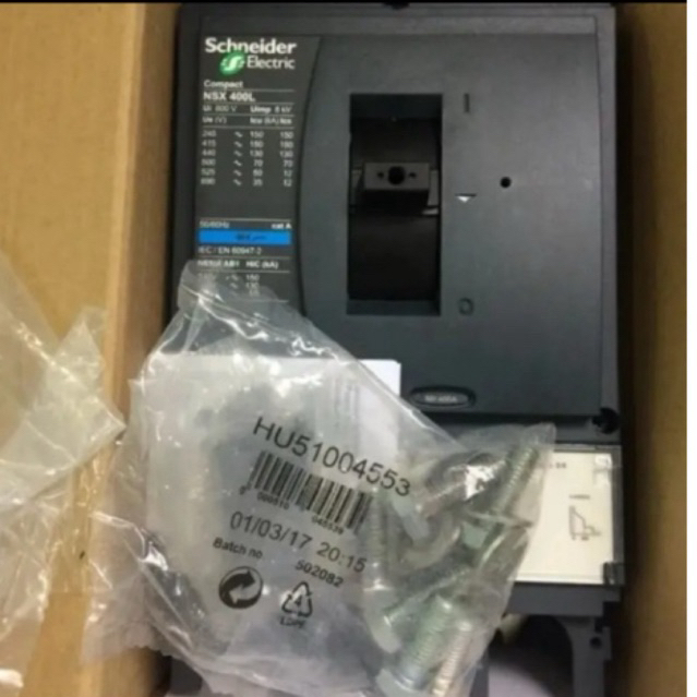 MCCB NSX400L 3P 400A 150kA TM400D Schneider