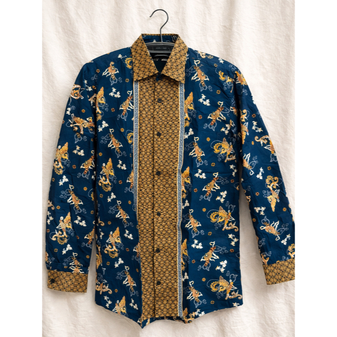 [PRELOVED] Kemeja Batik Pria De Vonzo Original Murah 55rb | Batik Kerja Kantor Formal Lengan Panjang