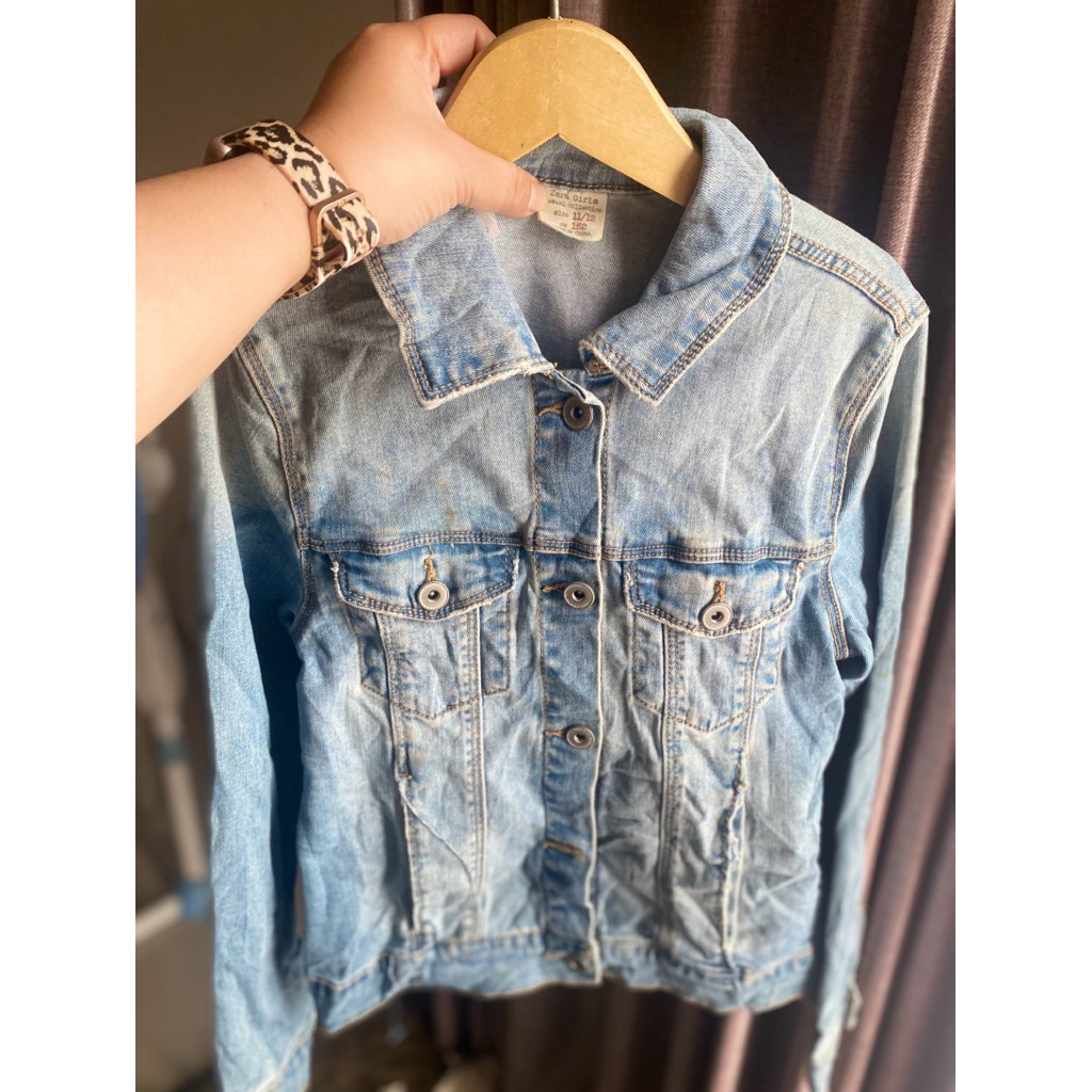 jaket jeans anak perempuan zara girl. jaket jeans anak laki laki zara. jaket denim model ripped kere