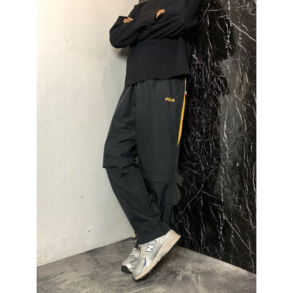 Trackpants Black Strip Gild by FILA