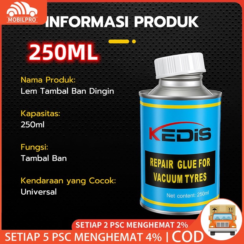 250 ML Lem Tambal Ban Lem Perbaikan Ban Lem Ban Hitam Roda Kendaraan - Lem Ban Roda Kendaraan Car Ti