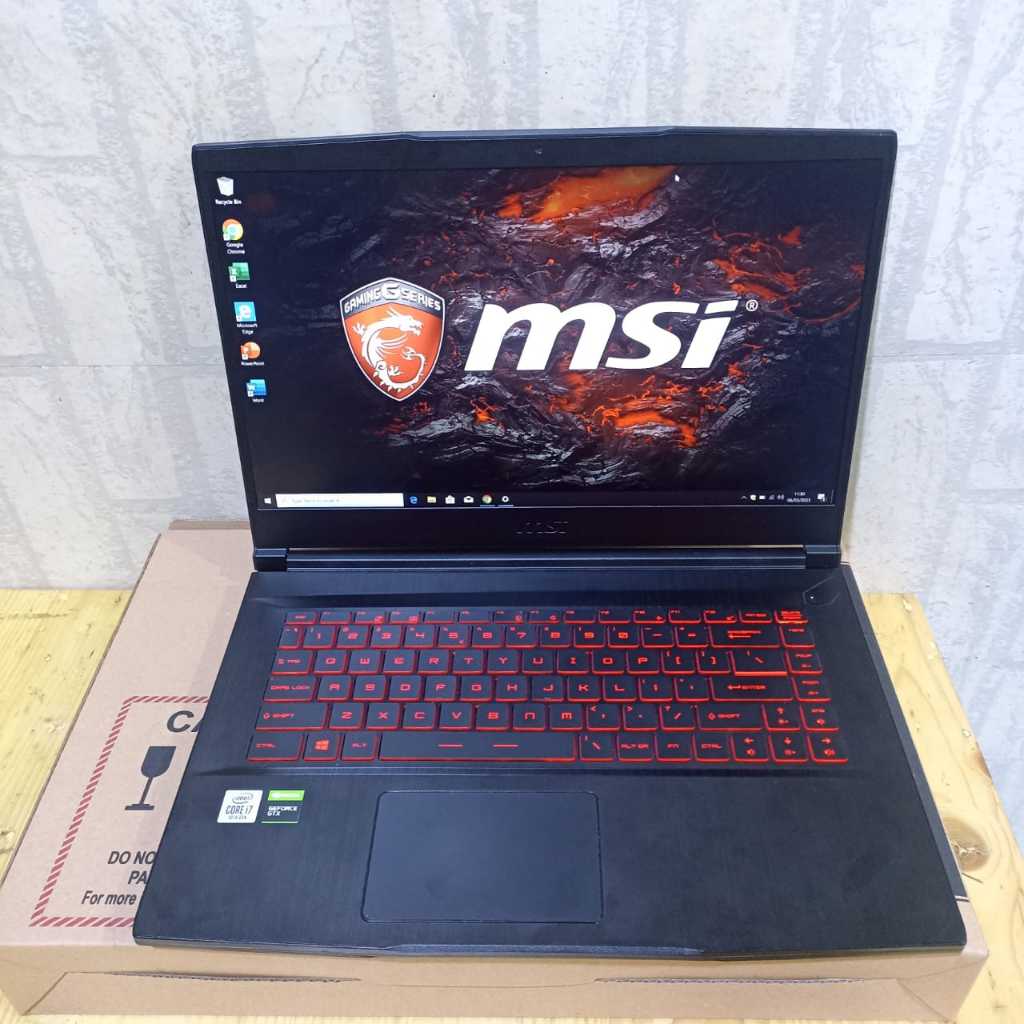 Laptop MSI GF63 Thin 10SCSR, Intel Core I7- 10750H, Gen 10Th, DualVga Nvidia GeForce GTX 1650Ti 4Gb,
