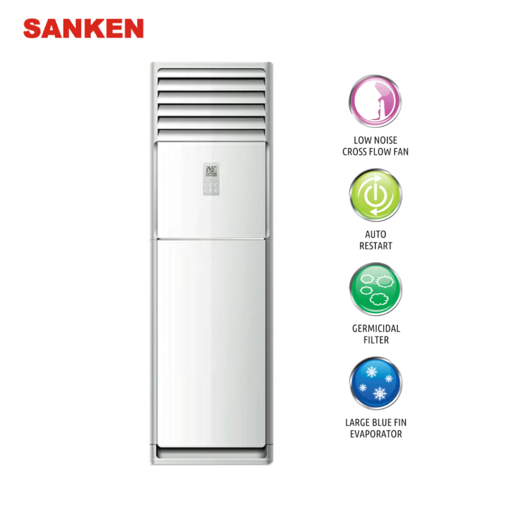 Sanken AC Floor Standing ESF-35DL 3 PK 26000 Btu Pendingin Ruangan Berdiri