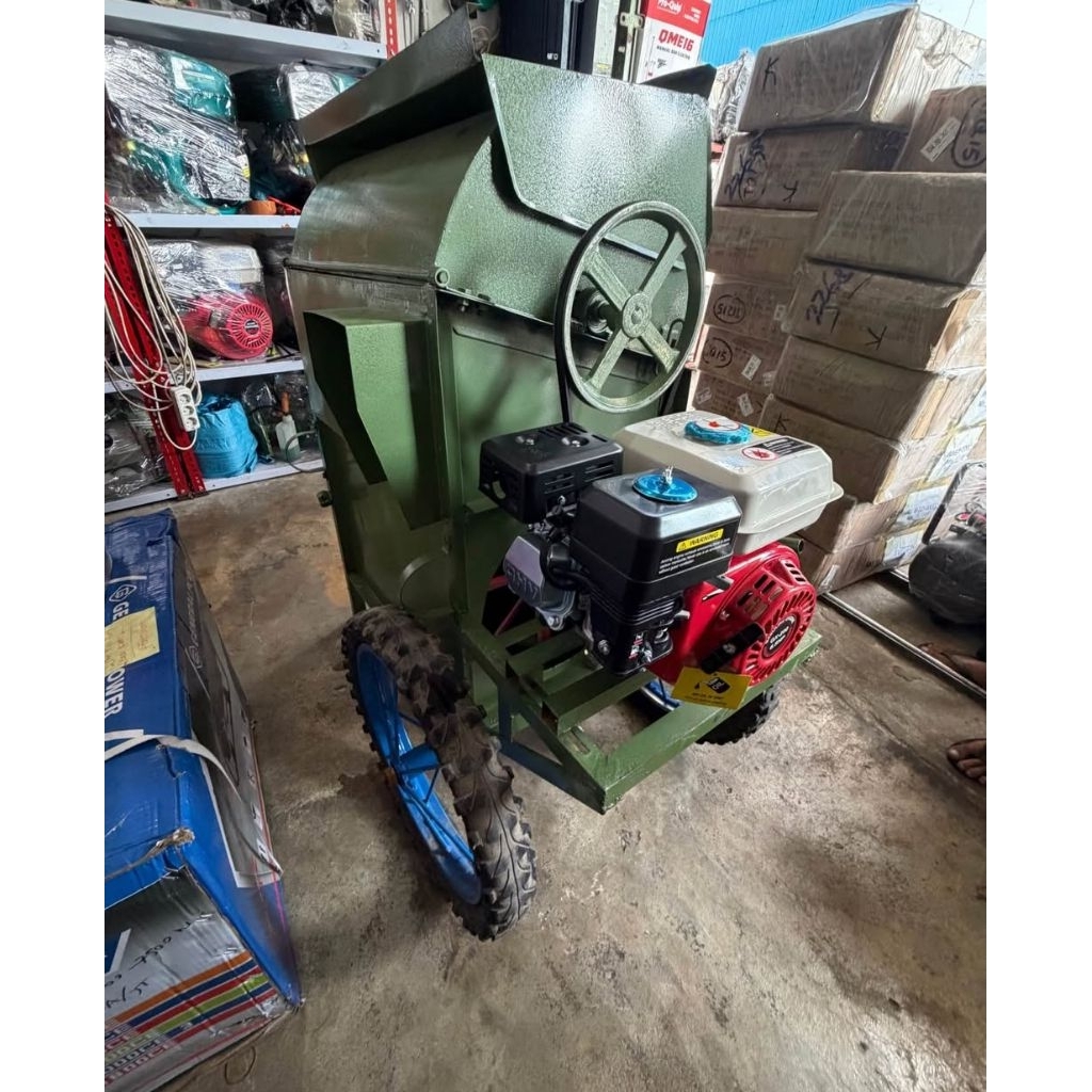 Mesin Perontok Padi mini + Robin Gx200 6.5Hp